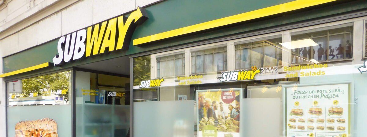 Schaufensterbeschriftung Subway