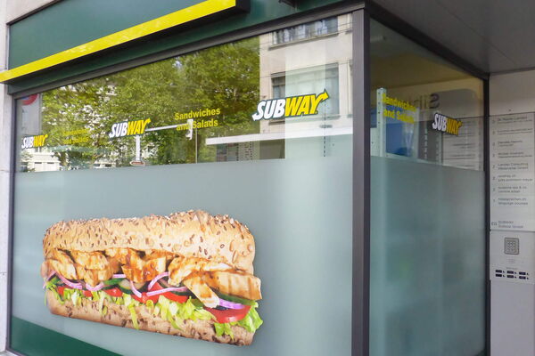 Schaufensterbeschriftung Subway